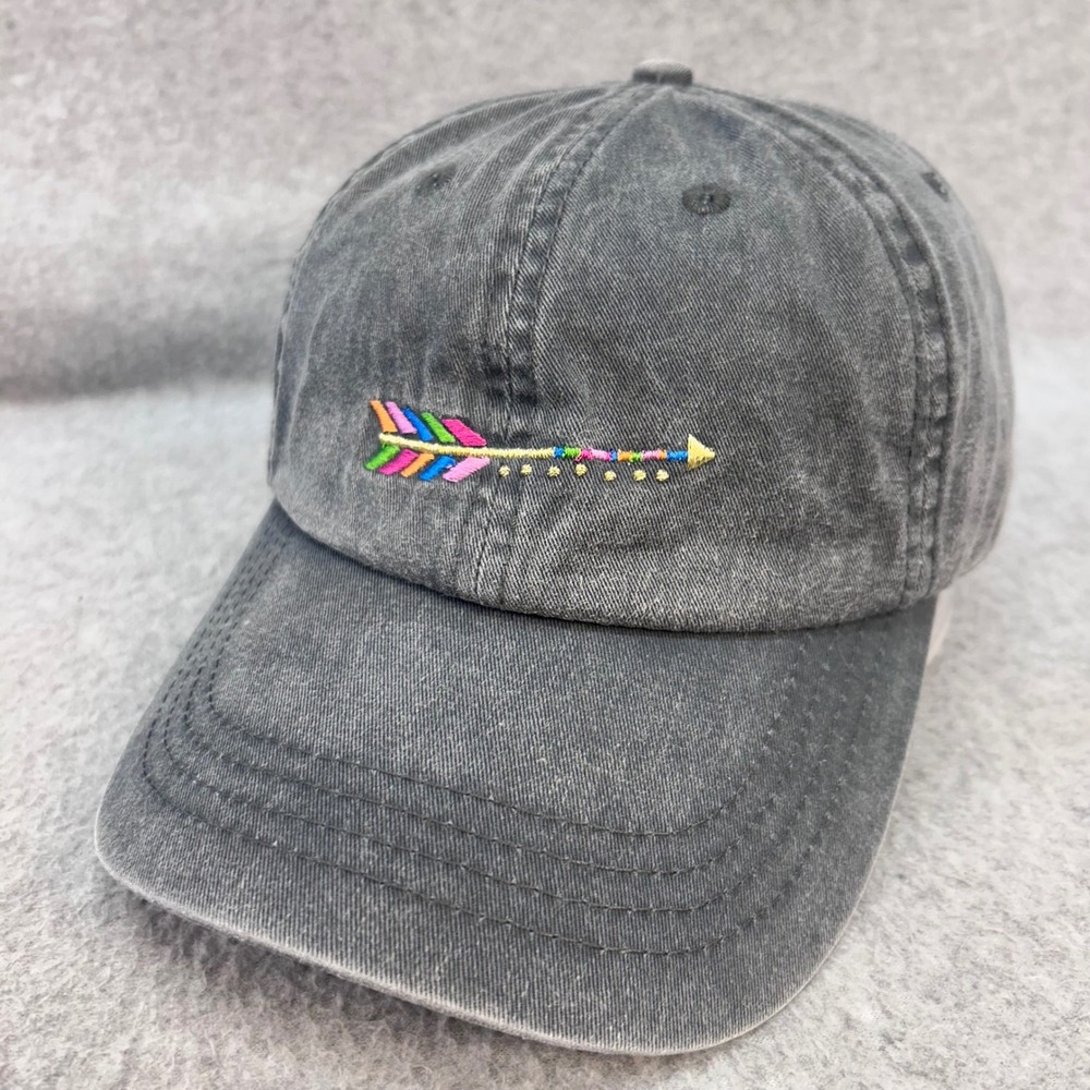 Embroidered Arrow Womens Gray Natural Life Hat Follow Your Dreams OSFM